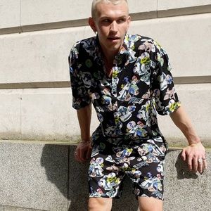 Two piece cartoon print set